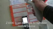 Bluetooth barcode scanner Z3000-scan to Symbian mobilephone
